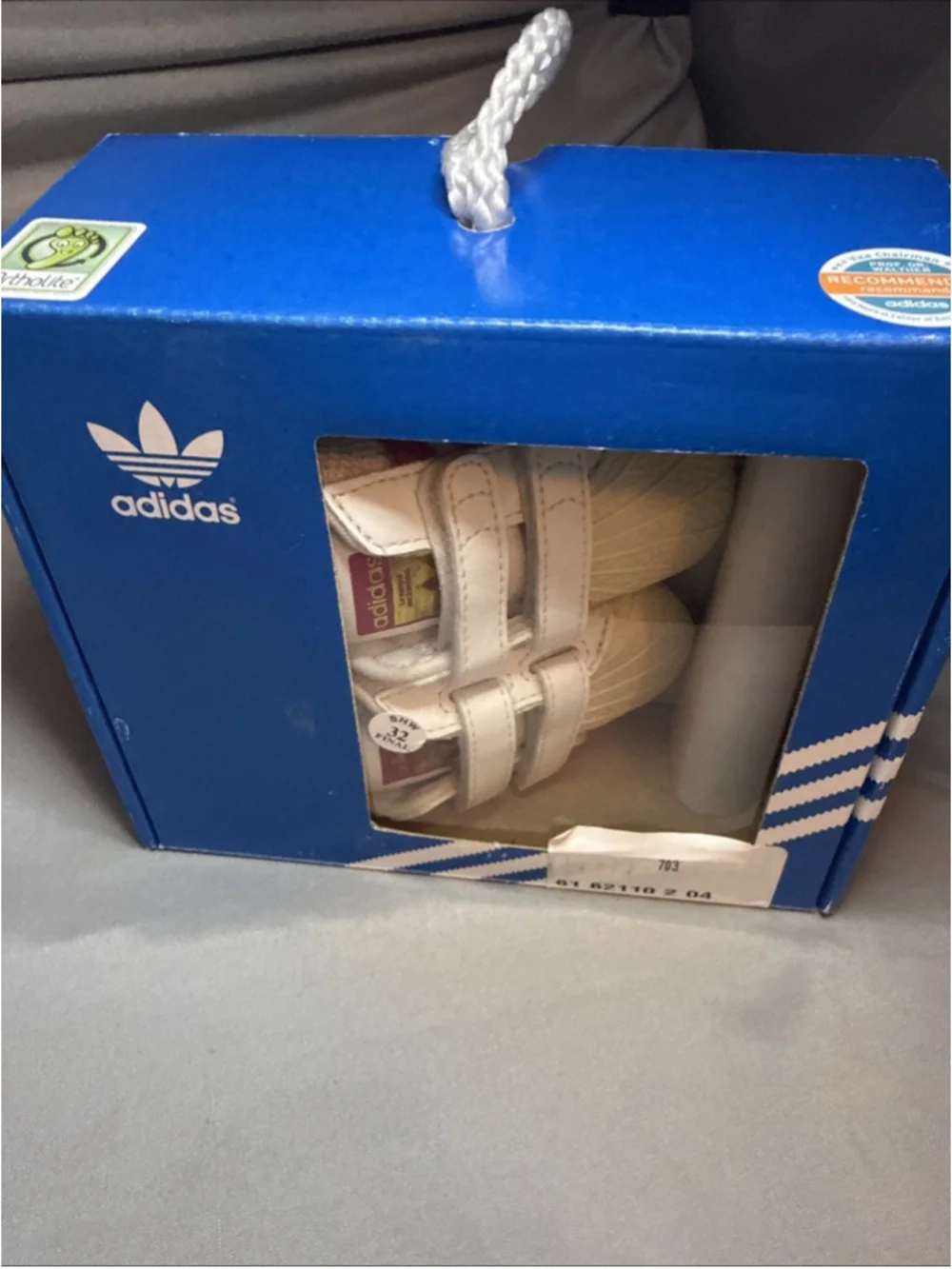 Adidas Superstar Sneaker (Baby & Walker) White and Pink Size 1K With Box